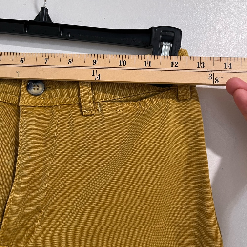 Free People We the Free Yellow High Waisted Wide Leg Cropped Khakis Sz. 27 - Picture 5 of 9